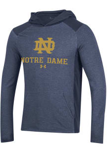 Under Armour Notre Dame Fighting Irish Mens Navy Blue All Day LS Lightweight Long Sleeve Hoodie