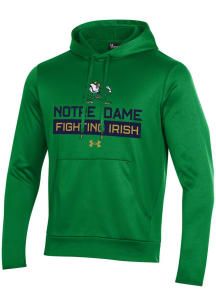Under Armour Notre Dame Fighting Irish Mens Kelly Green Armour Fleece Hood