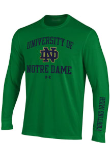 Under Armour Notre Dame Fighting Irish Kelly Green Performance Cotton Long Sleeve T Shirt