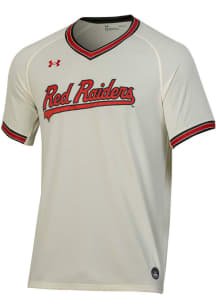 Under Armour Texas Tech Red Raiders Mens Ivory Baseball Jersey