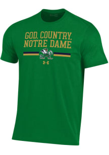 Under Armour Notre Dame Fighting Irish Kelly Green Performance Cotton Short Sleeve T Shirt