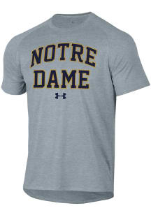 Under Armour Notre Dame Fighting Irish Grey Tech SS Short Sleeve T Shirt