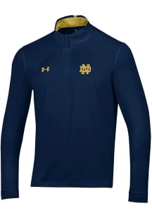 Under Armour Notre Dame Fighting Irish Mens Navy Blue Playoff Long Sleeve 1/4 Zip Pullover