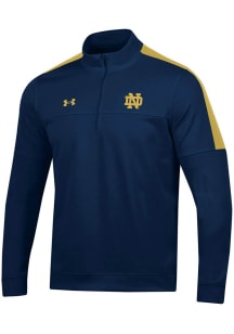 Under Armour Notre Dame Fighting Irish Mens Navy Blue Midlayer Long Sleeve 1/4 Zip Pullover