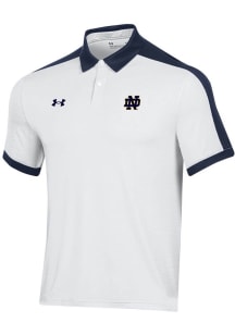 Under Armour Notre Dame Fighting Irish Mens White Trophy Short Sleeve Polo