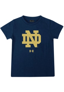 Under Armour Notre Dame Fighting Irish Toddler Navy Blue Primary Logo Short Sleeve T-Shirt
