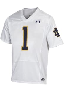 Under Armour Notre Dame Fighting Irish Youth White Replica No 1 Football Jersey