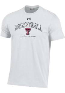 Under Armour Texas Tech Red Raiders White Basketball Short Sleeve T Shirt