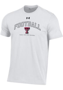 Under Armour Texas Tech Red Raiders White Football Short Sleeve T Shirt