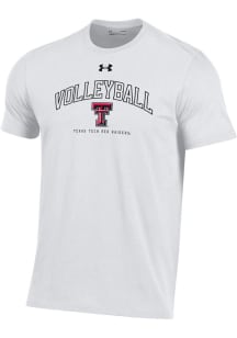 Under Armour Texas Tech Red Raiders White Volleyball Short Sleeve T Shirt