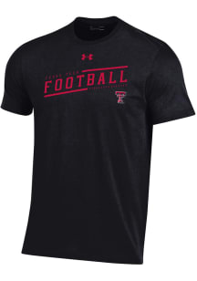 Under Armour Texas Tech Red Raiders Black Football Short Sleeve T Shirt