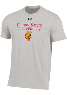 Under Armour Ferris State Bulldogs Grey Wordmark Short Sleeve T Shirt