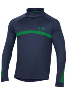 Under Armour Notre Dame Fighting Irish Mens Navy Blue Gameday Long Sleeve 1/4 Zip Pullover