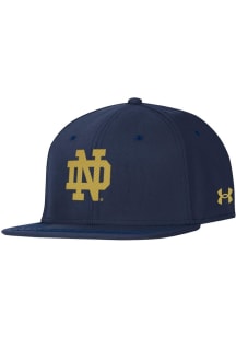 Under Armour Notre Dame Fighting Irish Mens Navy Blue 2024 On-Field Baseball Fitted Hat
