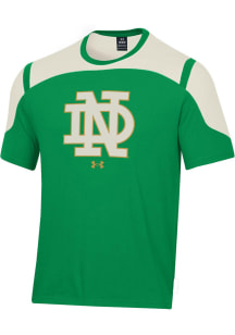 Under Armour Notre Dame Fighting Irish Kelly Green Iconic Gameday Initial Short Sleeve Fashion T..