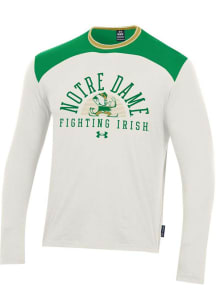 Under Armour Notre Dame Fighting Irish Ivory Iconic Gameday Arch Name Long Sleeve Fashion T Shir..