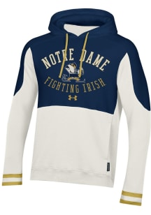 Under Armour Notre Dame Fighting Irish Mens Navy Blue Iconic Gameday Arch Name Fashion Hood