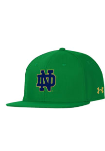 Under Armour Notre Dame Fighting Irish Mens Green 2024 On-Field Baseball Fitted Hat