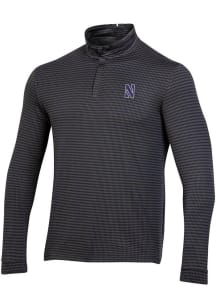 Under Armour Northwestern Wildcats Mens Black Primary Logo Long Sleeve 1/4 Zip Pullover