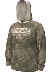 Under Armour Notre Dame Fighting Irish Mens Green Sideline Freedom Hood