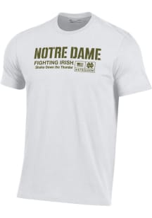 Under Armour Notre Dame Fighting Irish White Sideline Freedom Short Sleeve T Shirt