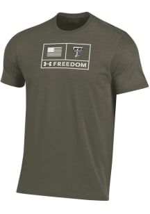 Under Armour Texas Tech Red Raiders Olive Sideline Freedom Short Sleeve T Shirt