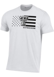 Under Armour Texas Tech Red Raiders White Sideline Freedom Short Sleeve T Shirt