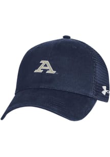 Under Armour Akron Zips Washed Performance Cotton Trucker Adjustable Hat - Navy Blue