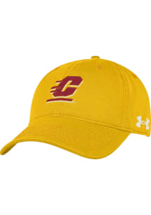 Under Armour Central Michigan Chippewas Garment Washed Cotton Adjustable Hat - Gold