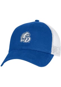 Under Armour Drake Bulldogs Washed Performance Cotton Trucker Adjustable Hat - Blue