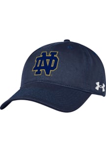 Under Armour Notre Dame Fighting Irish Garment Washed Cotton Adjustable Hat - Navy Blue