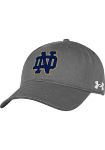 Under Armour Notre Dame Fighting Irish Garment Washed Cotton Adjustable Hat - Grey