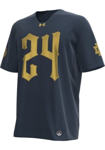 Under Armour Notre Dame Fighting Irish Navy Blue Shamrock Twill Football Jersey