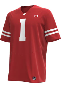 Under Armour Wisconsin Badgers Red #1 Replica Football Jersey