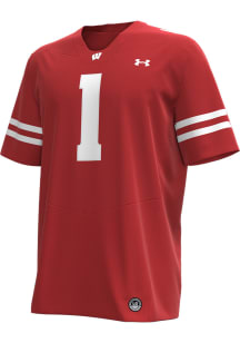 Under Armour Wisconsin Badgers Red #1 Replica Twill Football Jersey