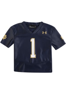 Under Armour Notre Dame Fighting Irish Toddler Navy Blue #1 SL Universal Replica Football Jersey