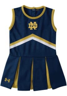 Under Armour Notre Dame Fighting Irish Toddler Girls Navy Blue Pleated Sets Cheer