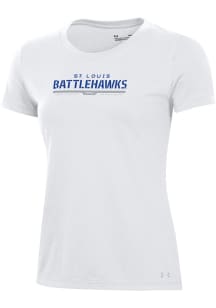 Under Armour St Louis Battlehawks Womens White Gameday Short Sleeve T-Shirt