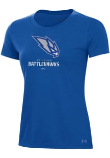 Under Armour St Louis Battlehawks Womens Blue Gameday Short Sleeve T-Shirt