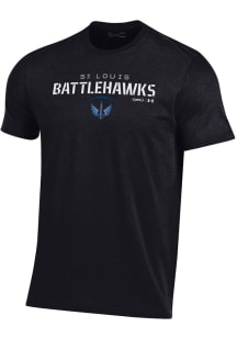Under Armour St Louis Battlehawks Black Wordmark Short Sleeve T Shirt