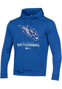 Under Armour St Louis Battlehawks Mens Blue Team Logo and Name Hood