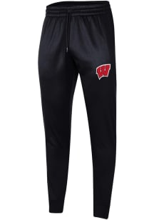 Mens Wisconsin Badgers Black Under Armour Primary Logo Pants