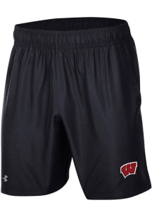 Under Armour Wisconsin Badgers Mens Black Primary Logo Shorts