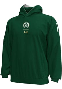 Under Armour Colorado State Rams Mens Green Gameday Double Knit Long Sleeve Hoodie