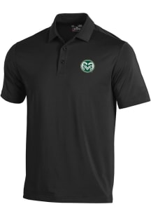 Under Armour Colorado State Rams Mens Black Primary Logo T2 Short Sleeve Polo