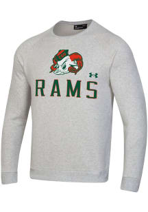 Under Armour Colorado State Rams Mens Grey Mascot Name All Day Long Sleeve Crew Sweatshirt