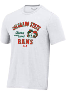 Under Armour Colorado State Rams White No. 1 Short Sleeve T Shirt