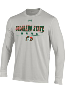 Under Armour Colorado State Rams Grey Mascot Name Long Sleeve T Shirt