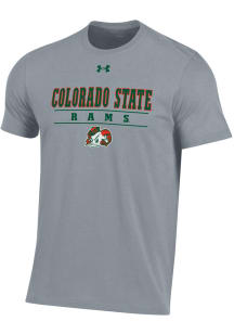 Under Armour Colorado State Rams Grey Tonal Logo Short Sleeve T Shirt