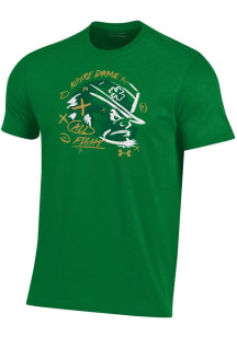 Under Armour Notre Dame Fighting Irish Kelly Green All Fight Perf Cotton Short Sleeve T Shirt